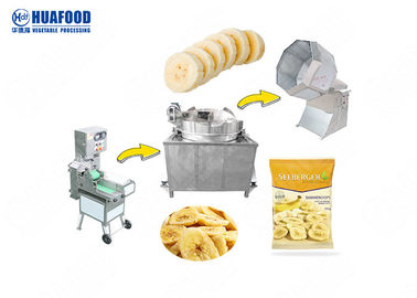 กึ่งอัตโนมัติ 50 กก. Plantain Chips Making Machine Deep Fryer Philippine Banana Chips Machine